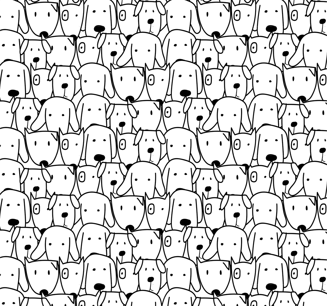 Animal vinyl rug cute dog pattern - TenStickers