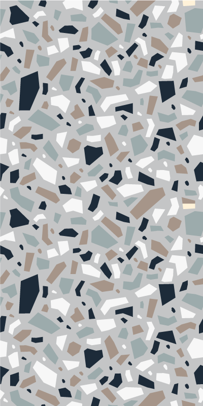 Textured vinyl rug in neutral terrazzo pattern - TenStickers