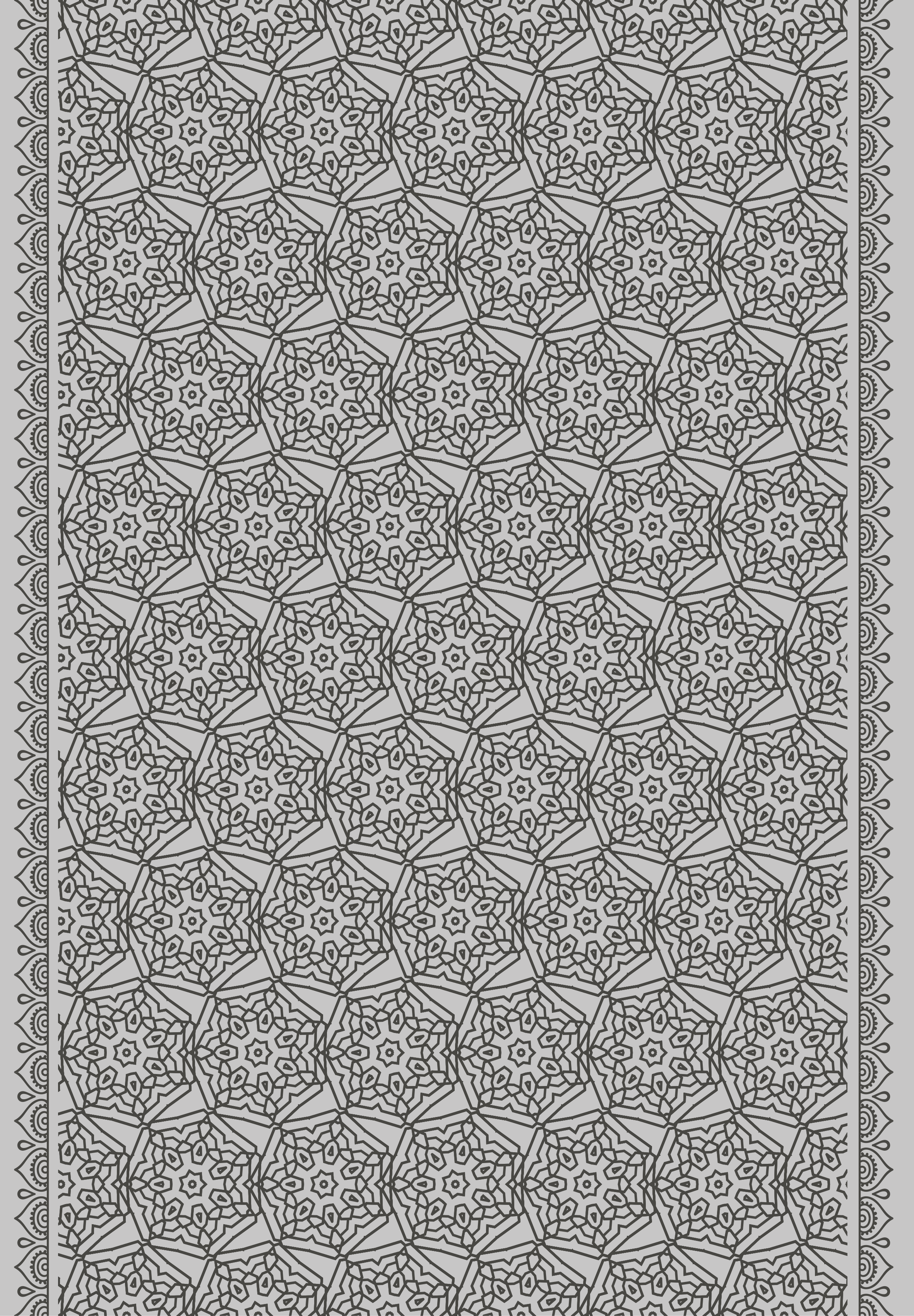Textured vinyl rug in abstract arabic tile style - TenStickers