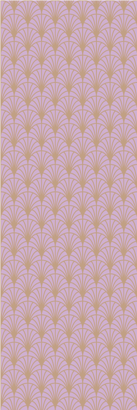 Vintage vinyl rug pink and gold scales design - TenStickers