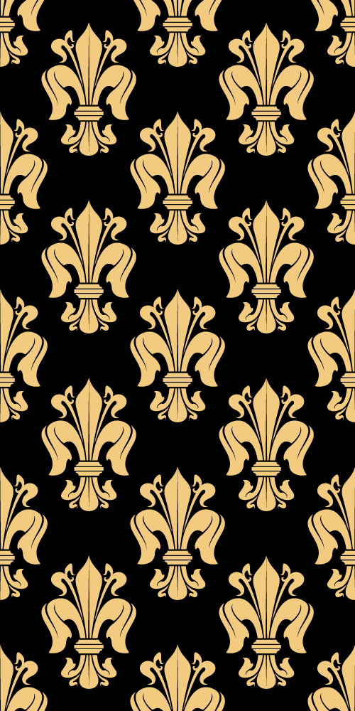 Vintage vinyl rug with lily flower design - TenStickers