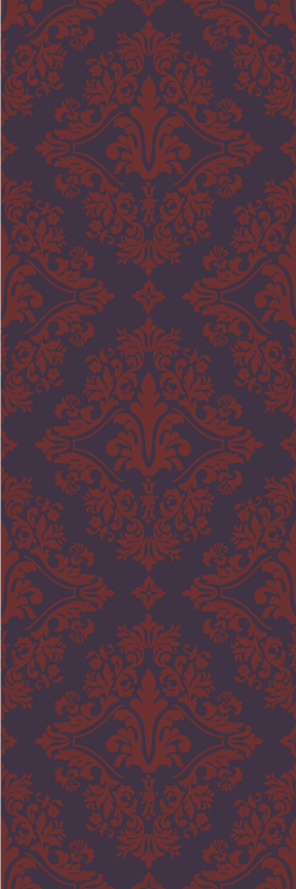 Vintage vinyl rug in red and purple pattern - TenStickers