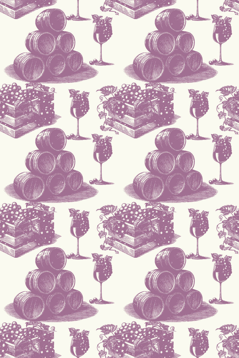 Vintage vinyl rug french vintage pattern violet - TenStickers