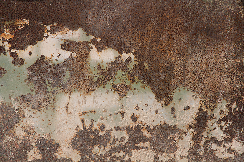 Textured vinyl rug rusty weathered metal wall - TenStickers