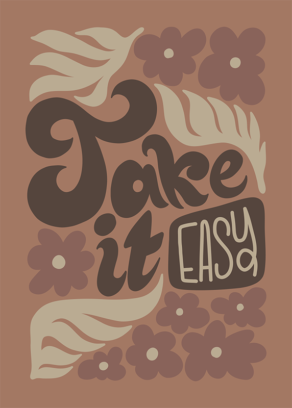 Custom rug relax and unwind - TenStickers