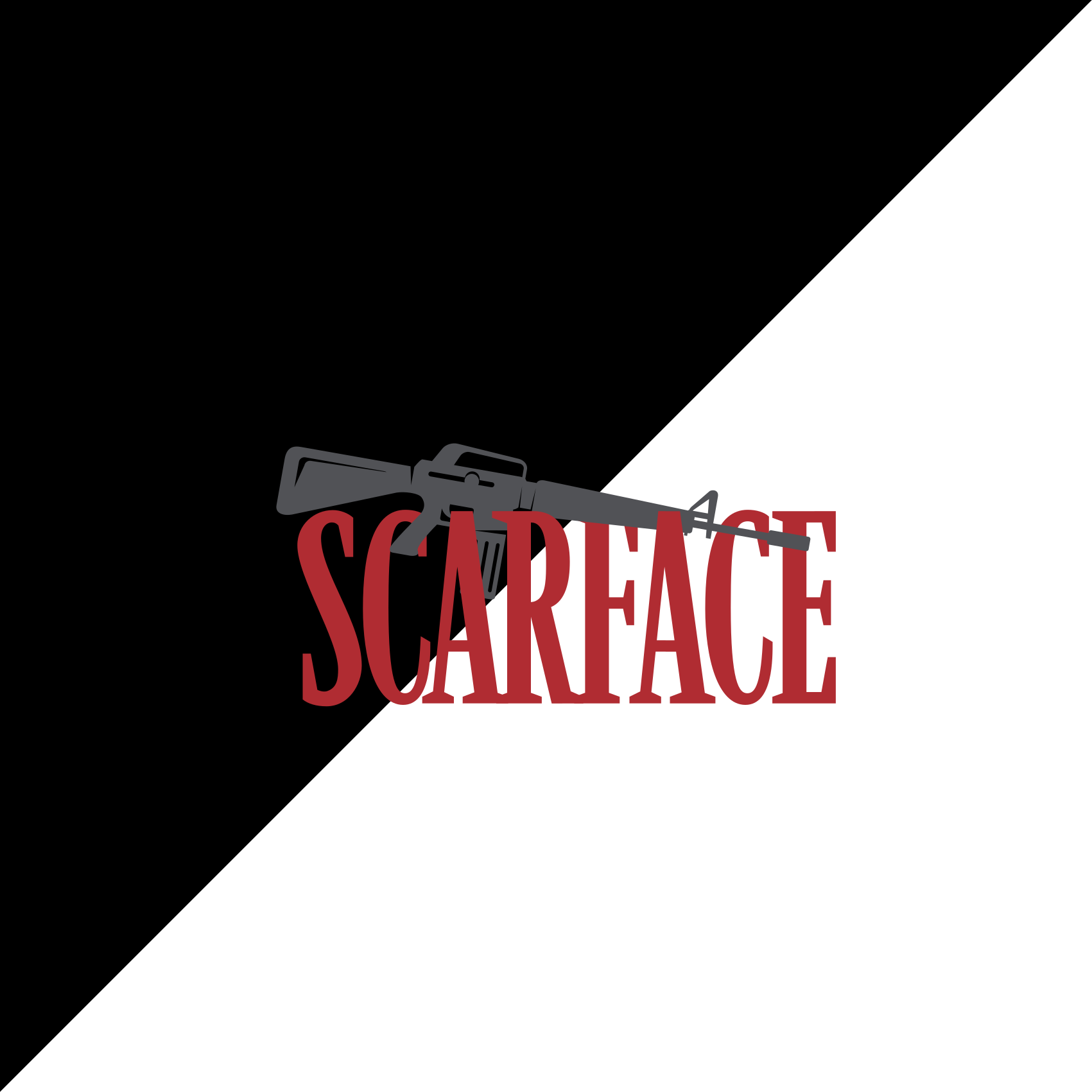 Custom rug scarface movie image with text - TenStickers