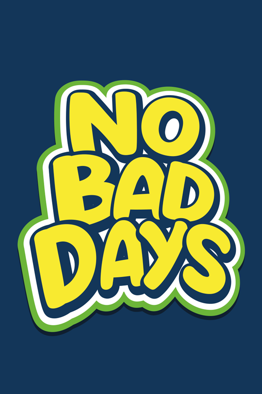 Custom rug for youth no bad days - TenStickers