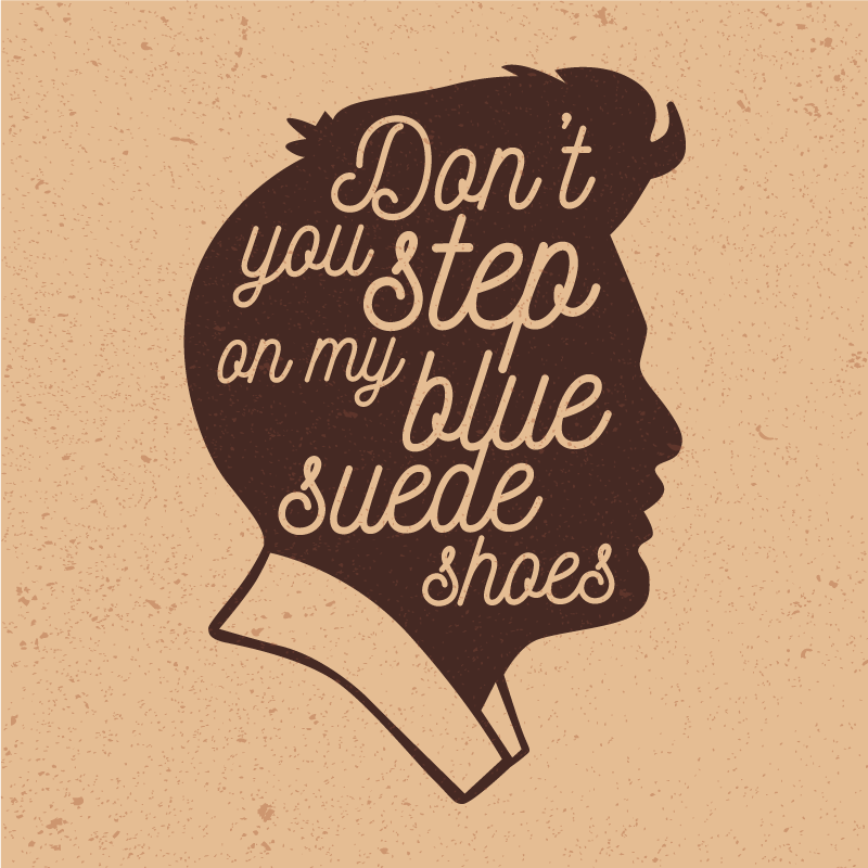 Custom rug blue suede shoes - TenStickers