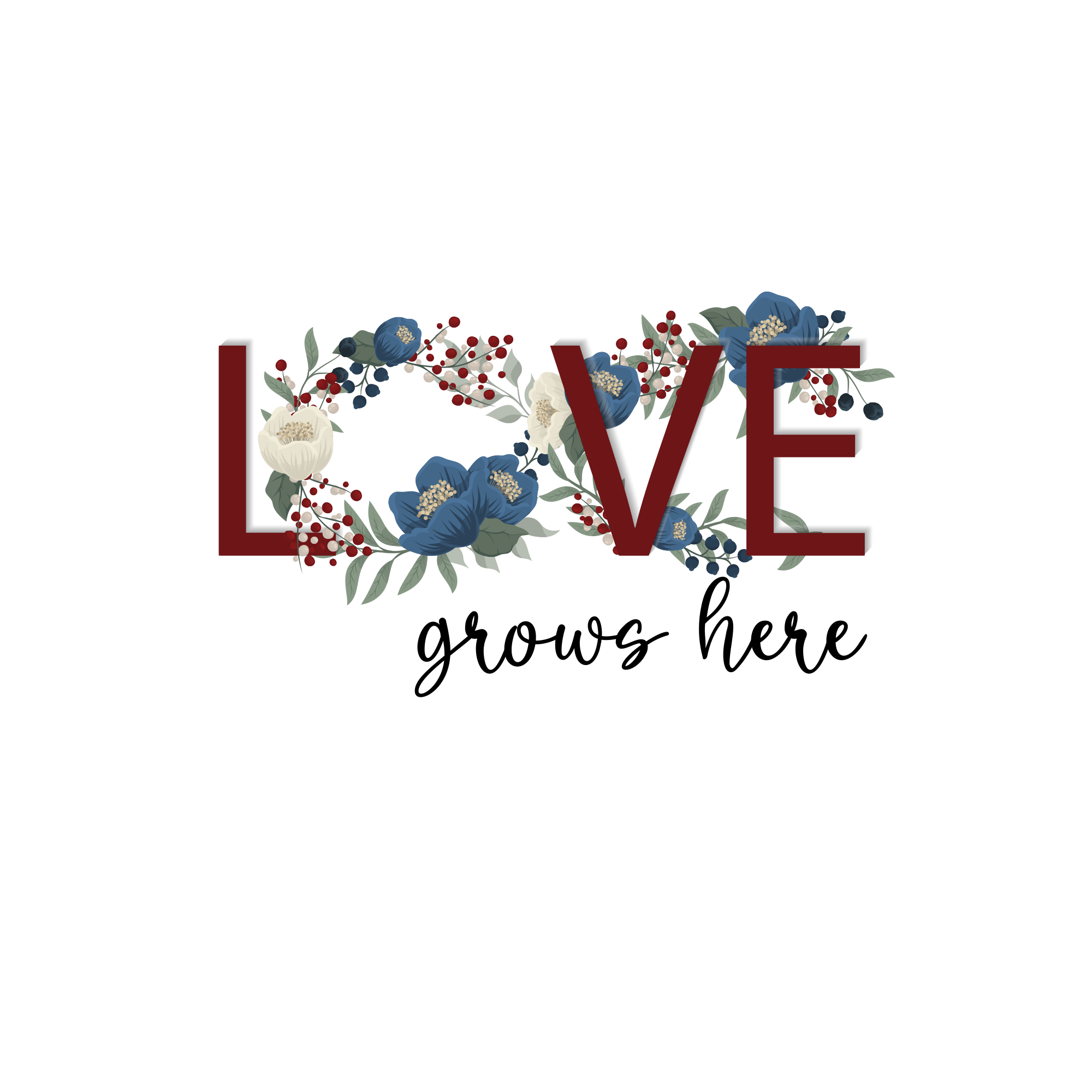 Custom rug where love grows strong - TenStickers