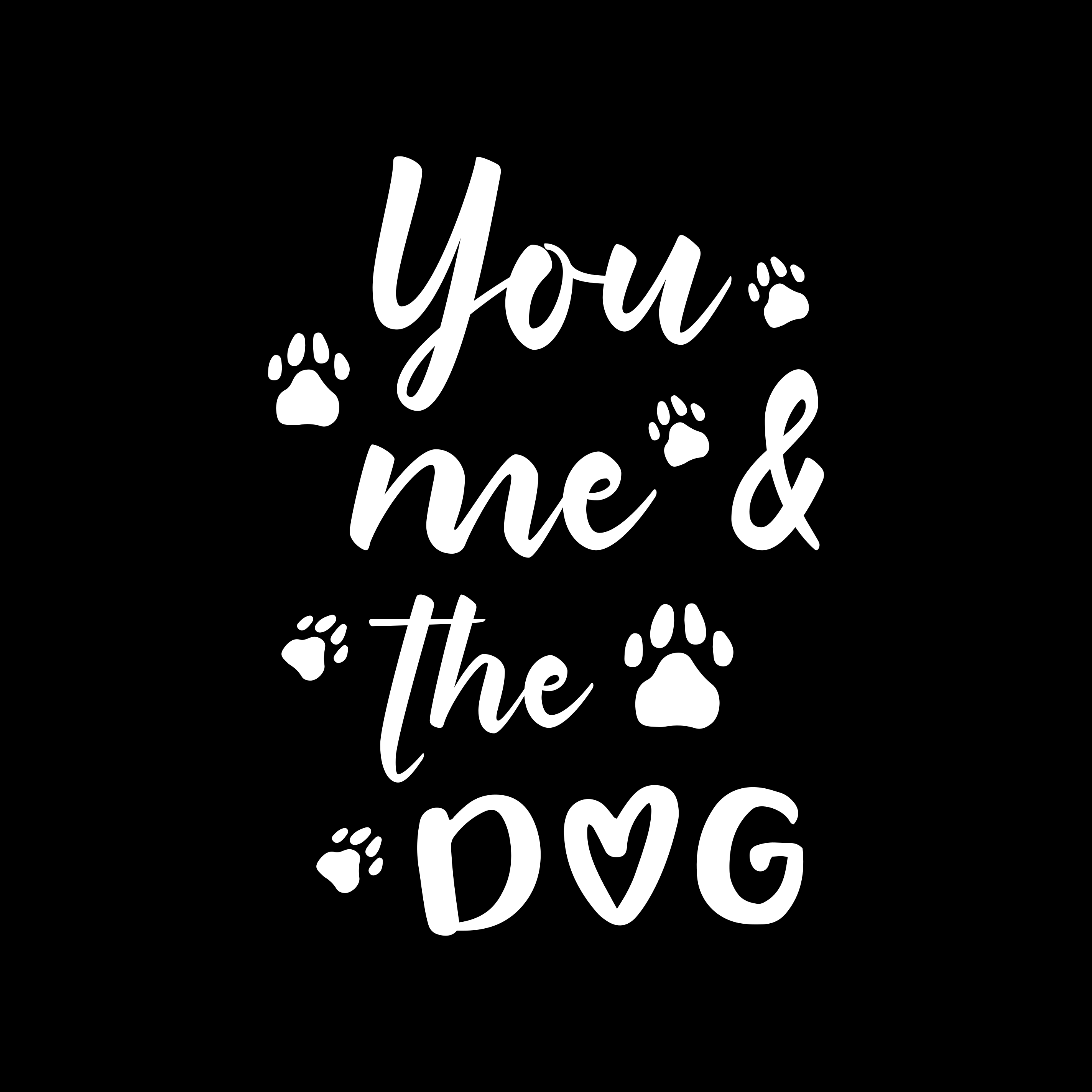 Custom rug you, me and the dog - TenStickers