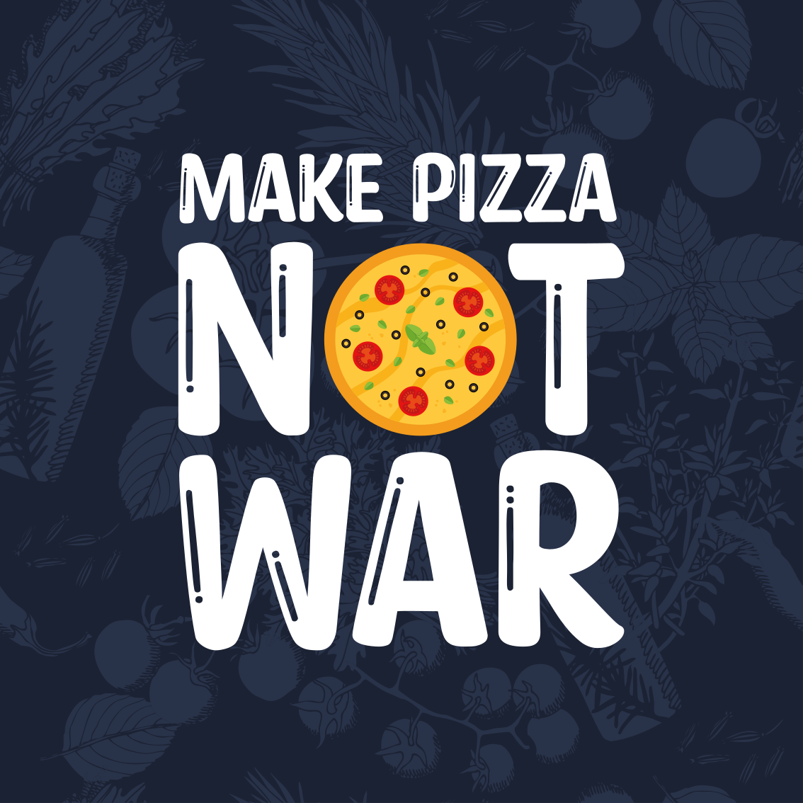 Custom rug fun quotes create pizza - TenStickers