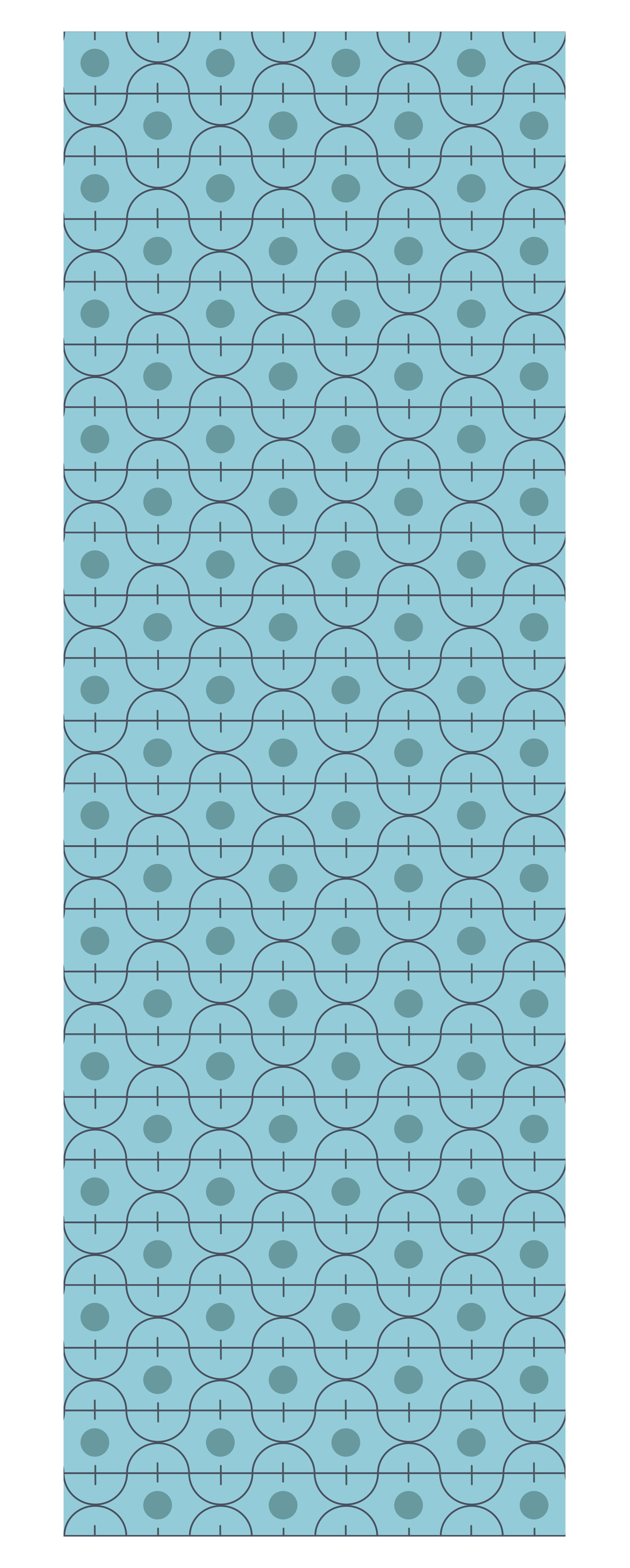 Textured vinyl rug with blue geometric design - TenStickers