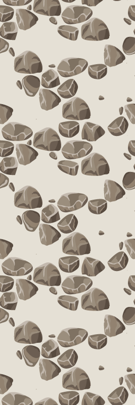 Textured vinyl rug with weathered modern stones - TenStickers