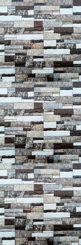 Textured vinyl rug elegant gray stone look - TenStickers