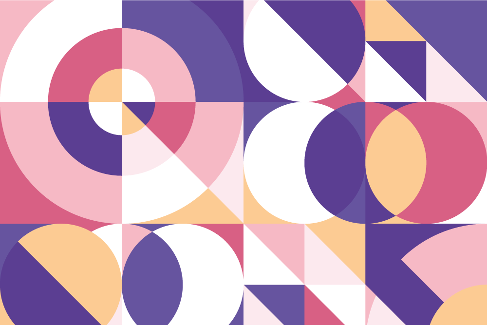 Geometric vinyl rug with abstract geometric art - TenStickers