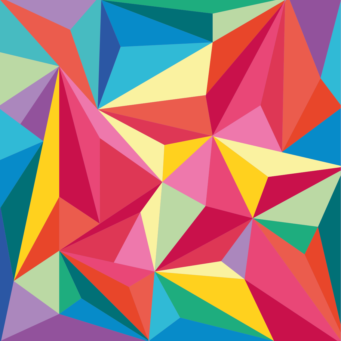 Geometric vinyl rug with multicolor design - TenStickers