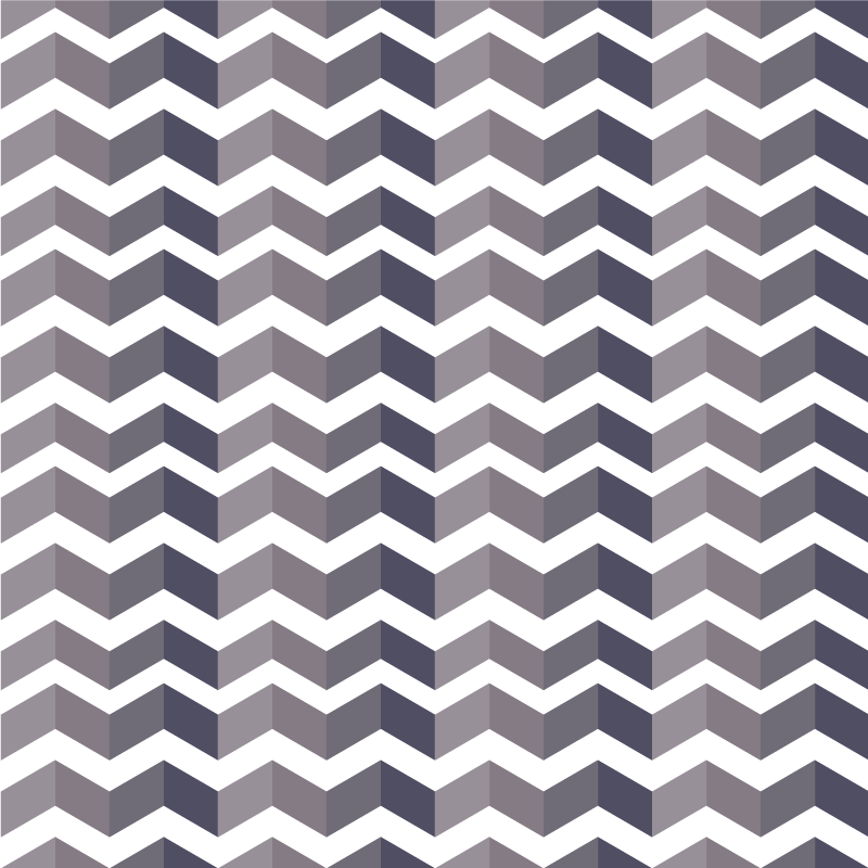 Geometric vinyl rug in black and white zig zag pattern - TenStickers