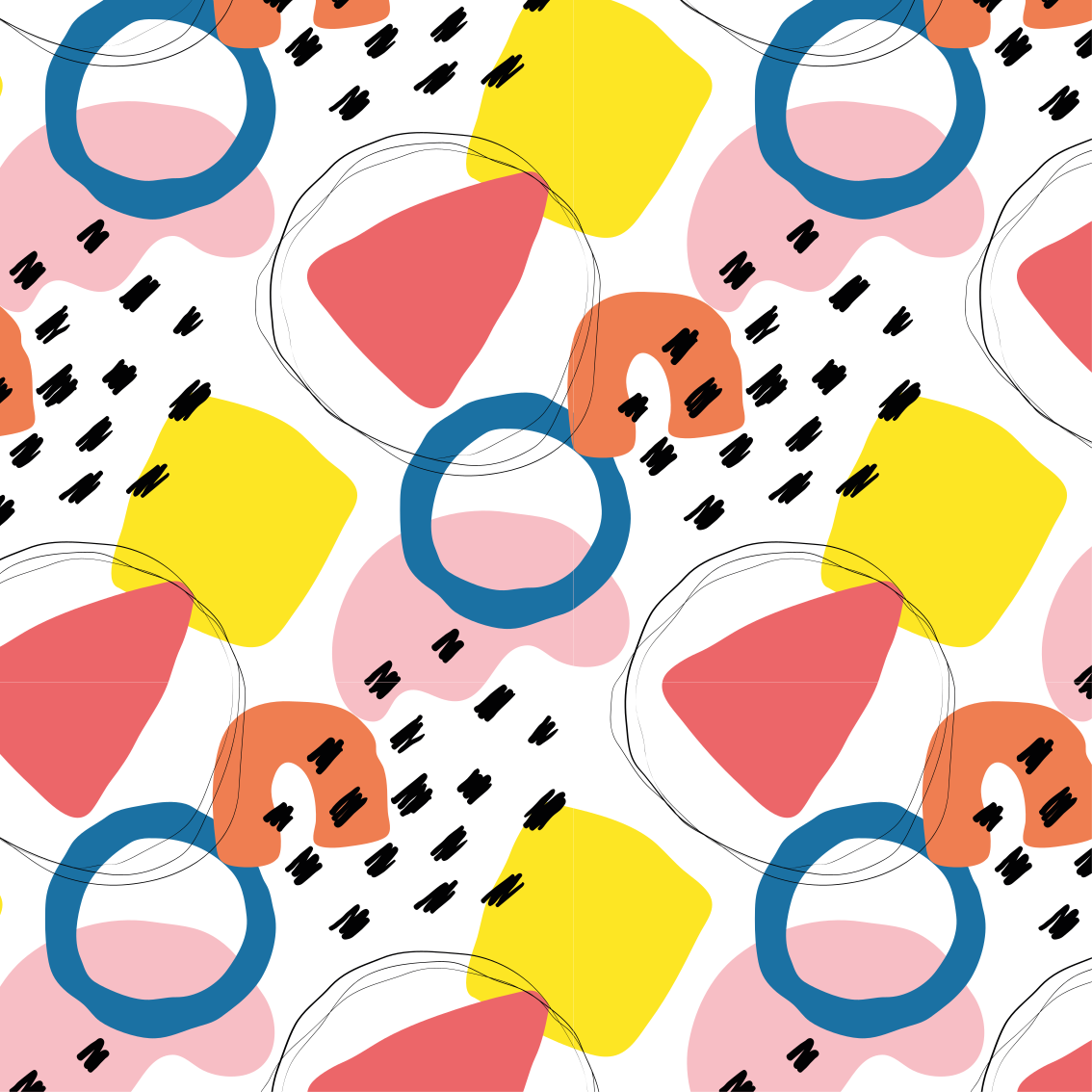 Geometric vinyl rug inspired by artful patterns - TenStickers