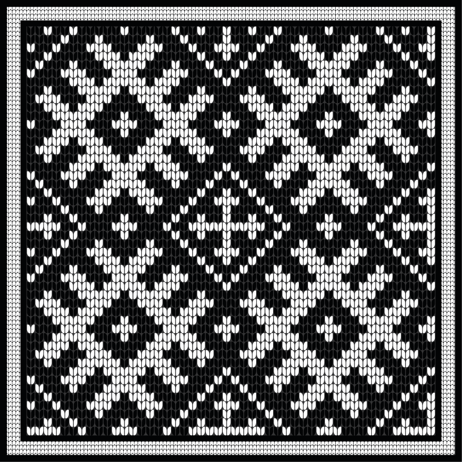 Geometric vinyl rug viking chained squares design - TenStickers
