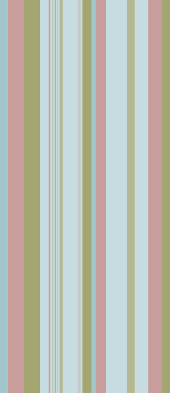 Living room vinyl rug in blue and green 80's stripes - TenStickers