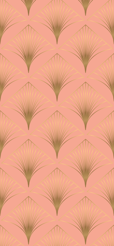 Living room vinyl rug with golden arrowhead design - TenStickers
