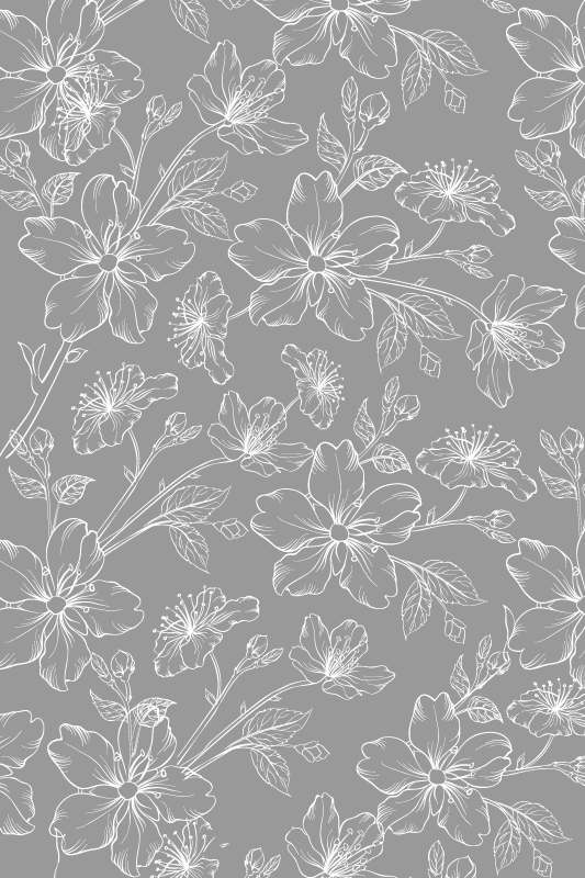 Grey vinyl rug in a grey pattern - TenStickers