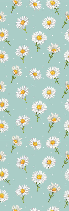 Hall vinyl rug with daisy flower design - TenStickers