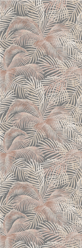 Hall vinyl rug with palm leaves outline - TenStickers