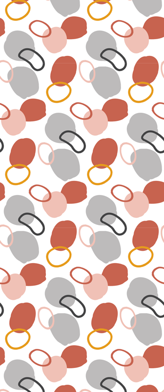 Hall vinyl rug in abstract colorful geometric dots - TenStickers