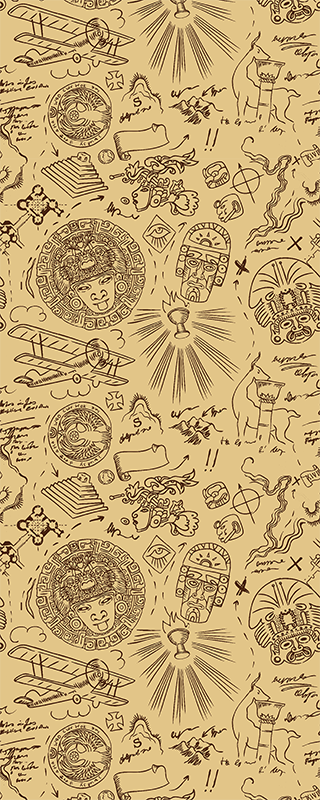 Yellow vinyl rug adventure in the jungle - TenStickers