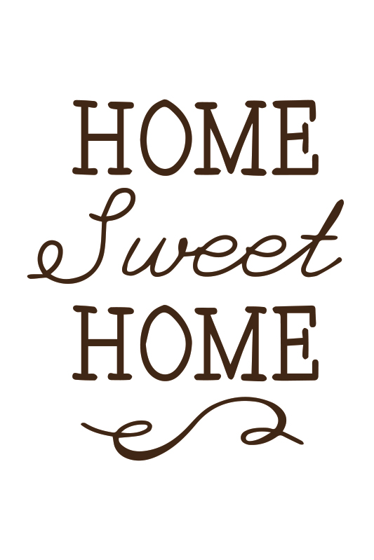 White vinyl rug home sweet home - TenStickers
