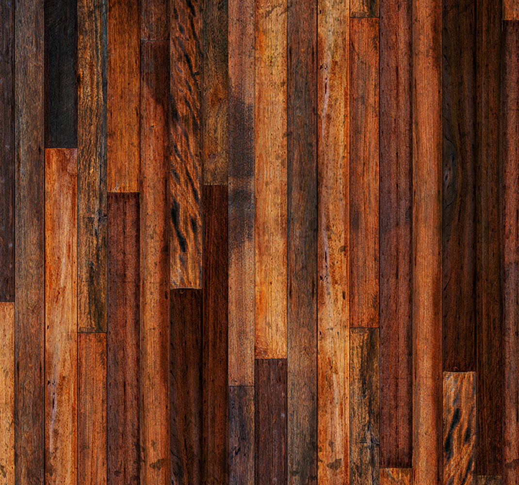 Brown vinyl rug rustic wooden planks design - TenStickers
