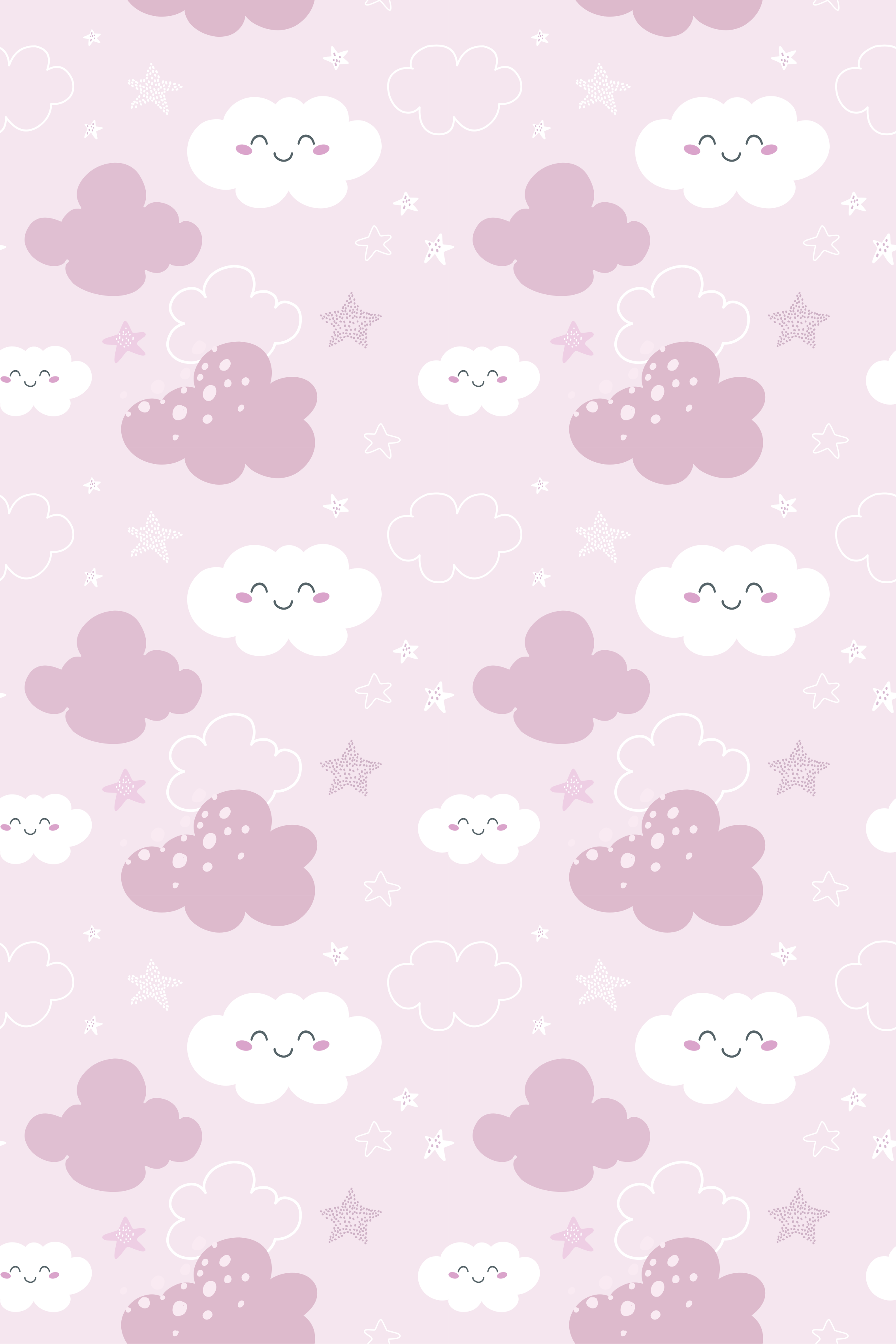 Purple vinyl rug with a cheerful white design - TenStickers