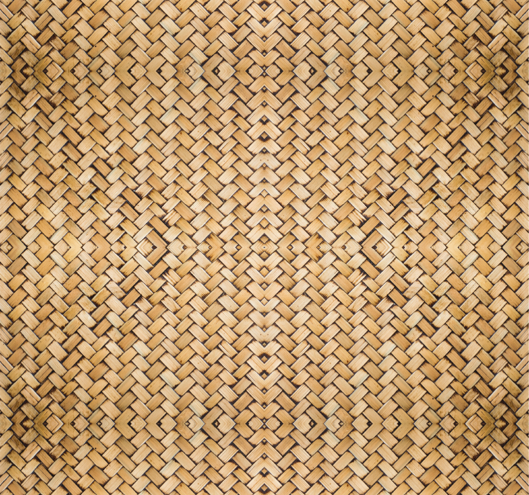 Outdoor vinyl rug with bamboo woven design - TenStickers
