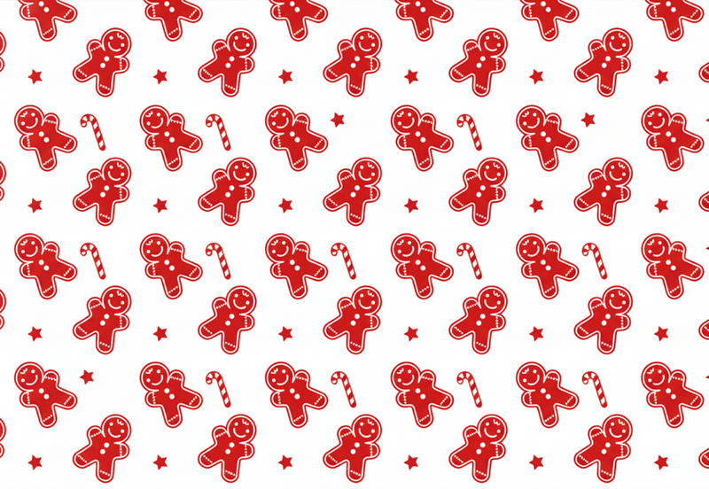 Red vinyl rug christmas cookies - TenStickers