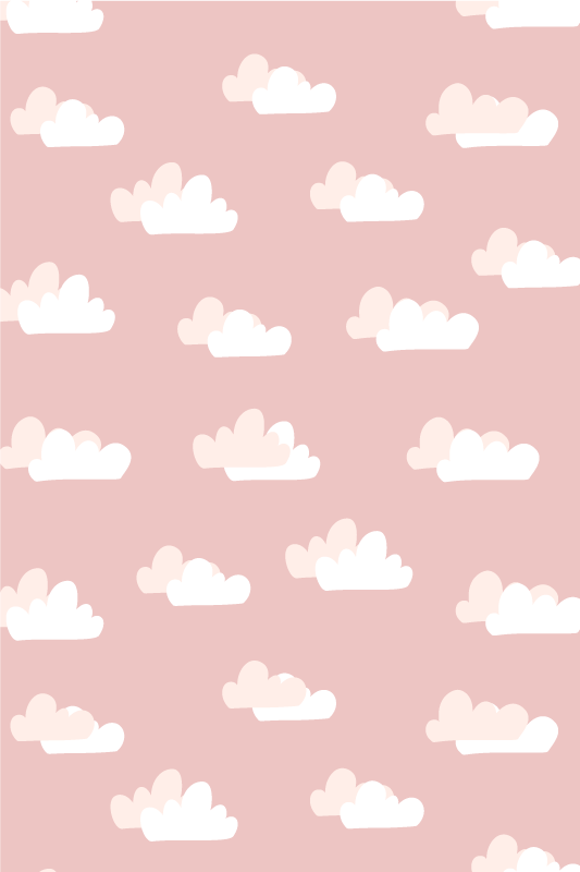 Pink vinyl rug with a pink backdrop - TenStickers