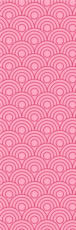 Pink vinyl rug in dark and light pink shapes - TenStickers