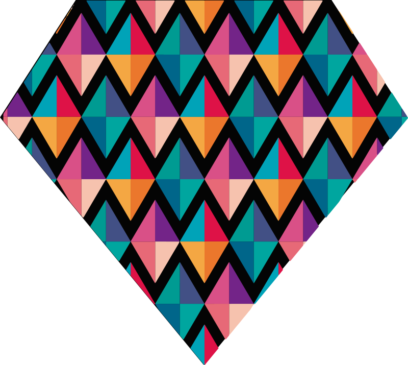 Colourful diamonds geometric vinyl rug - TenStickers