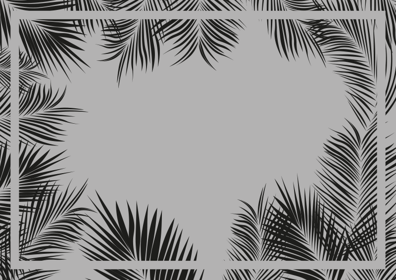 Fern pattern vinyl living room rug - TenStickers