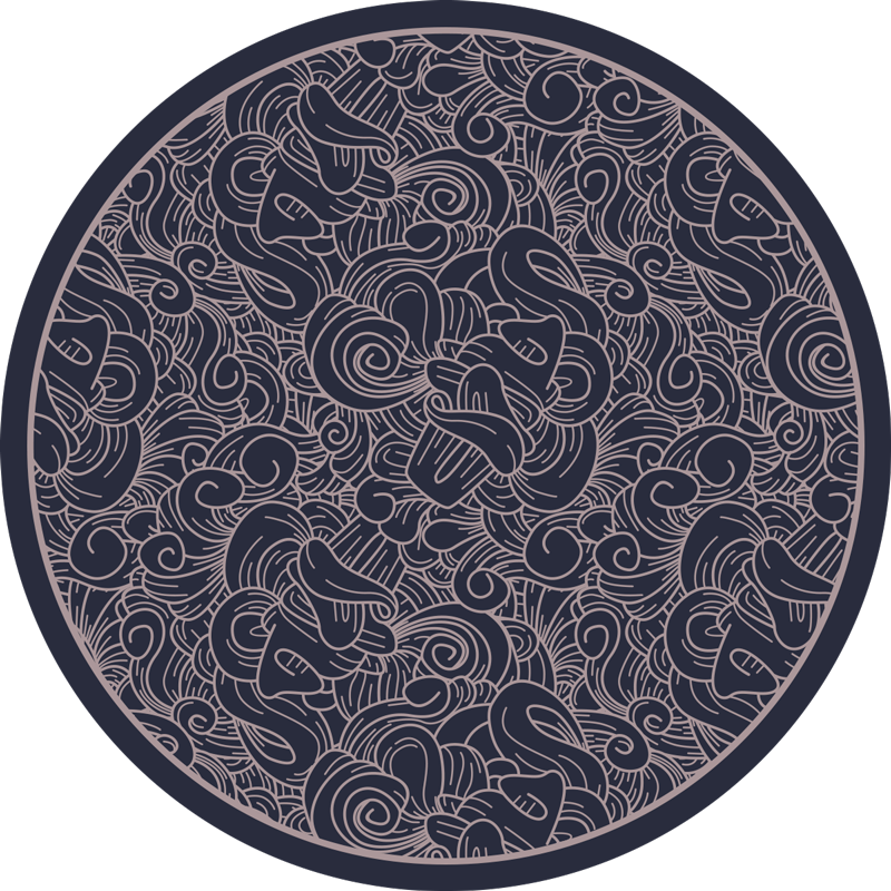 Abstract paisley vinyl living room rug - TenStickers