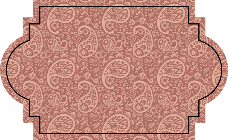 Paisley Contoured Design textured vinyl rug - TenStickers