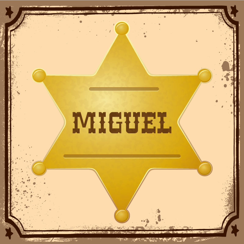 Personalized Sheriff Badge custom vinyl rug - TenStickers