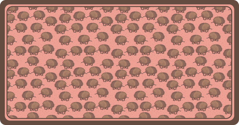 Porcupine and dots animal vinyl rug - TenStickers