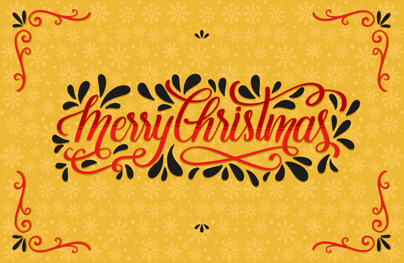 Festive Greetings Christmas vinyl rug - TenStickers