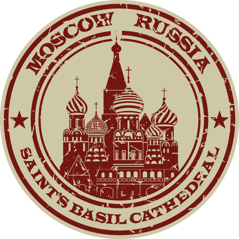 Moscow Cathedral Stamp Vinyl Rug - TenStickers