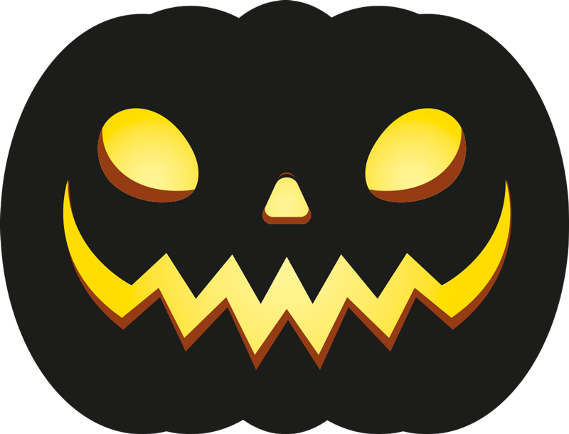 Terrifying halloween pumpkins vinyl rug - TenStickers
