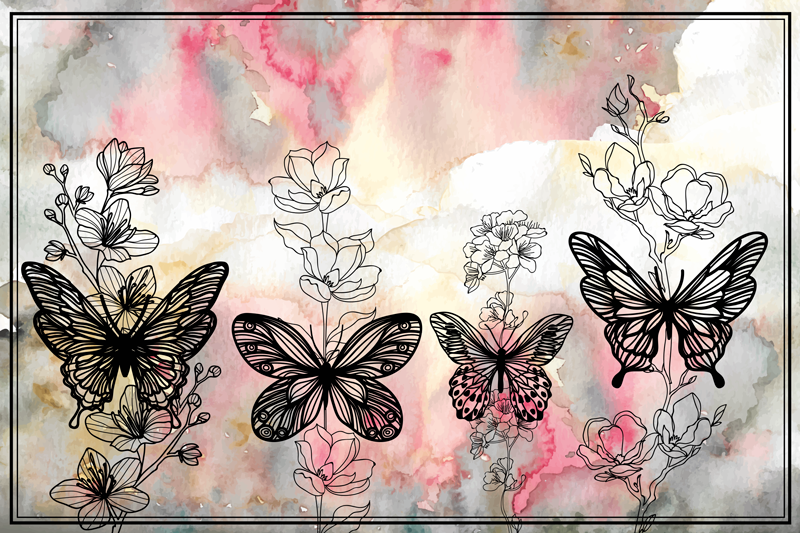 art butterfly animal vinyl rug - TenStickers