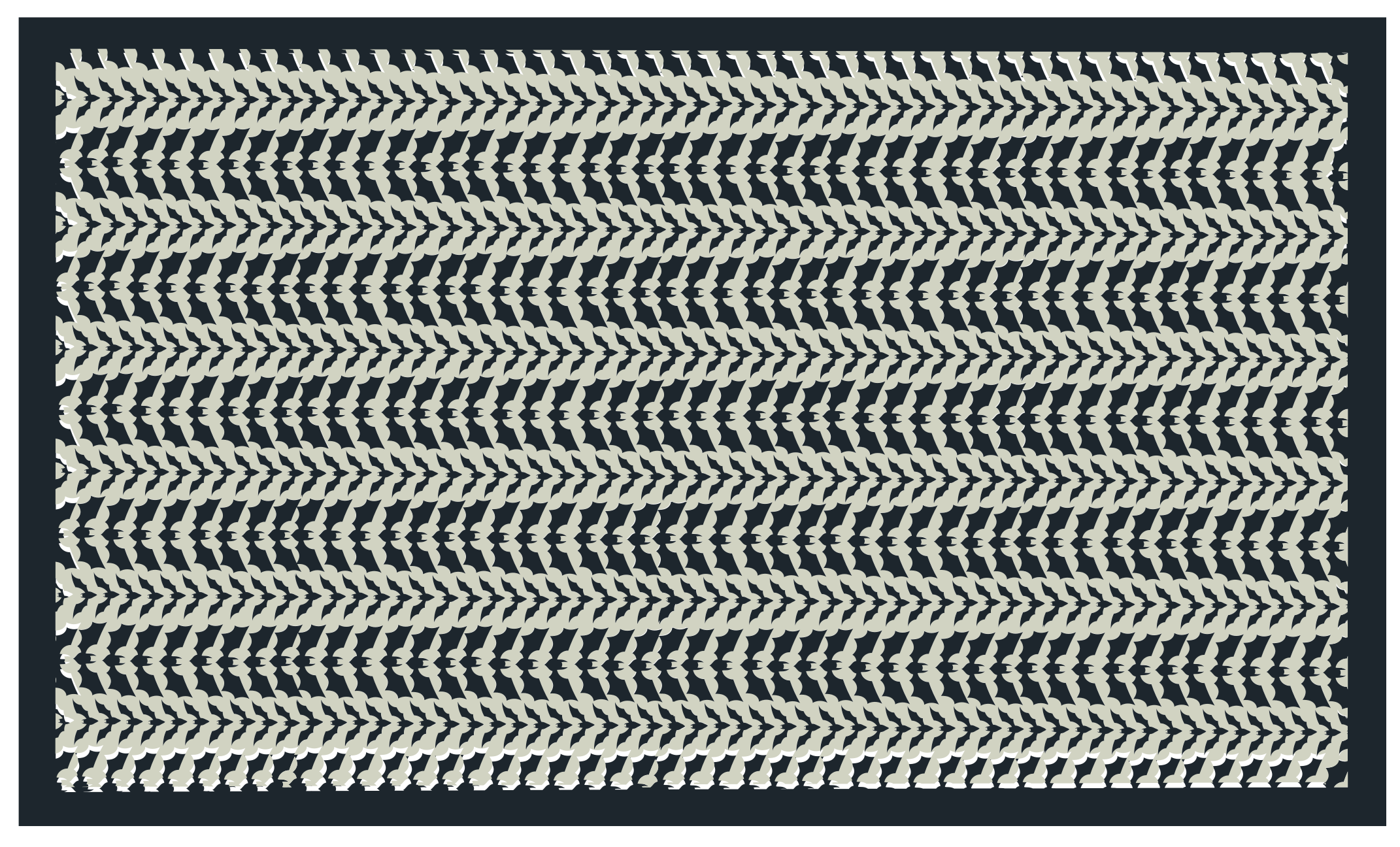 Chevron Intricacy striped vinyl rug - TenStickers