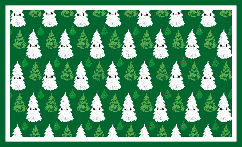 Adorable Christmas tree mat - TenStickers