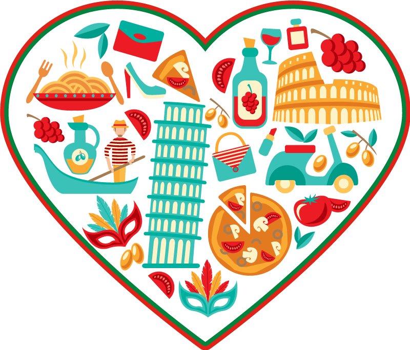 italian most famous icons modern rug - TenStickers